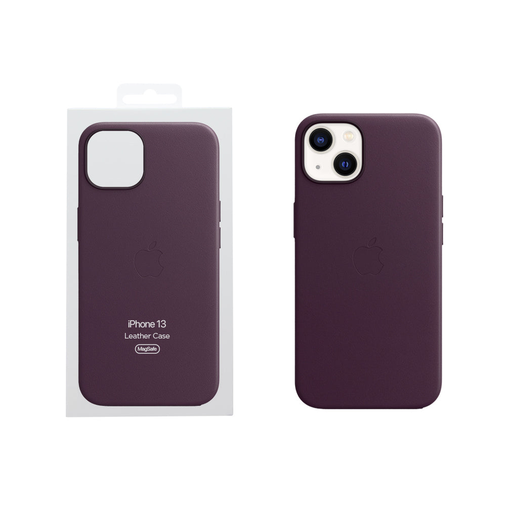 Apple iPhone 13 Pro Max coque en cuir - Cerise noire