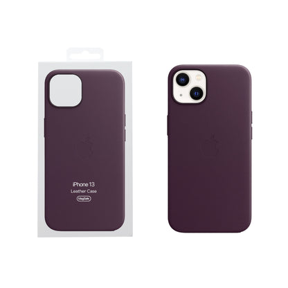 Apple iPhone 13 Pro Max coque en cuir - Cerise noire