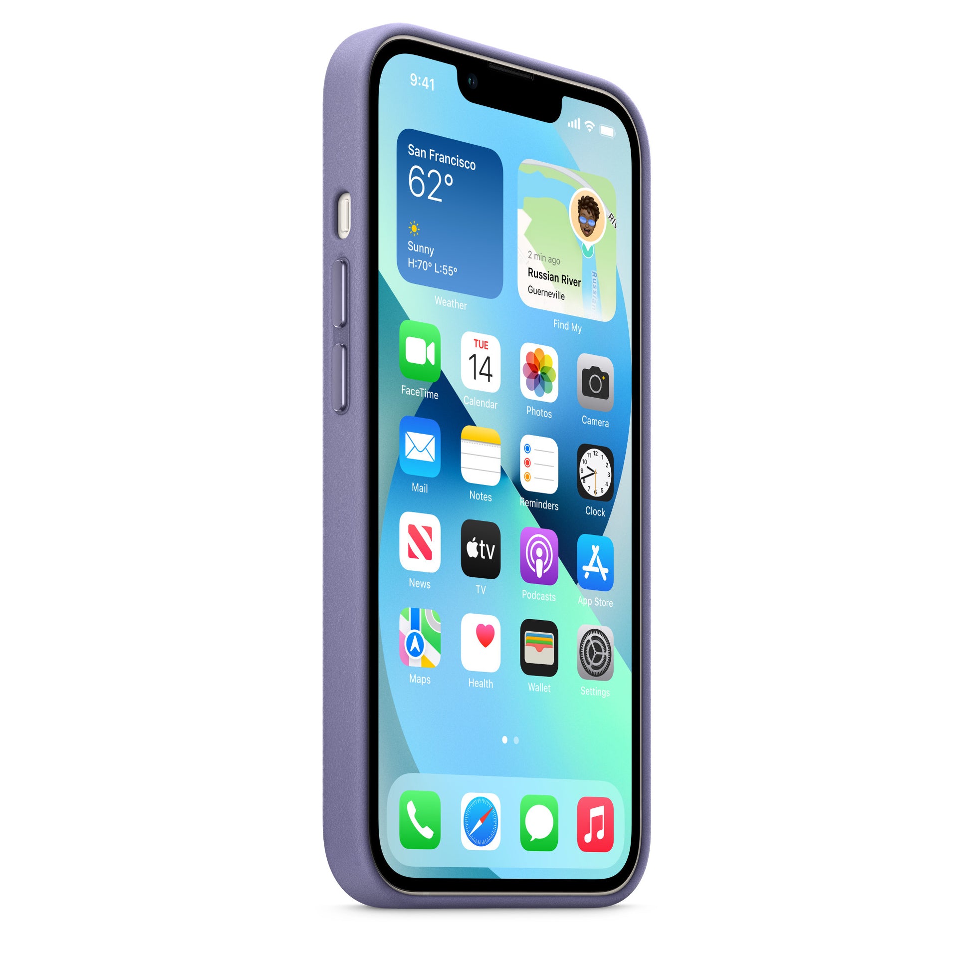 Apple iPhone 13 Pro coque en cuir - Glycine
