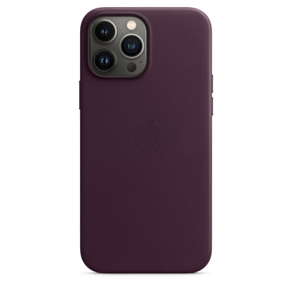Apple iPhone 13 Pro Max coque en cuir - Cerise noire