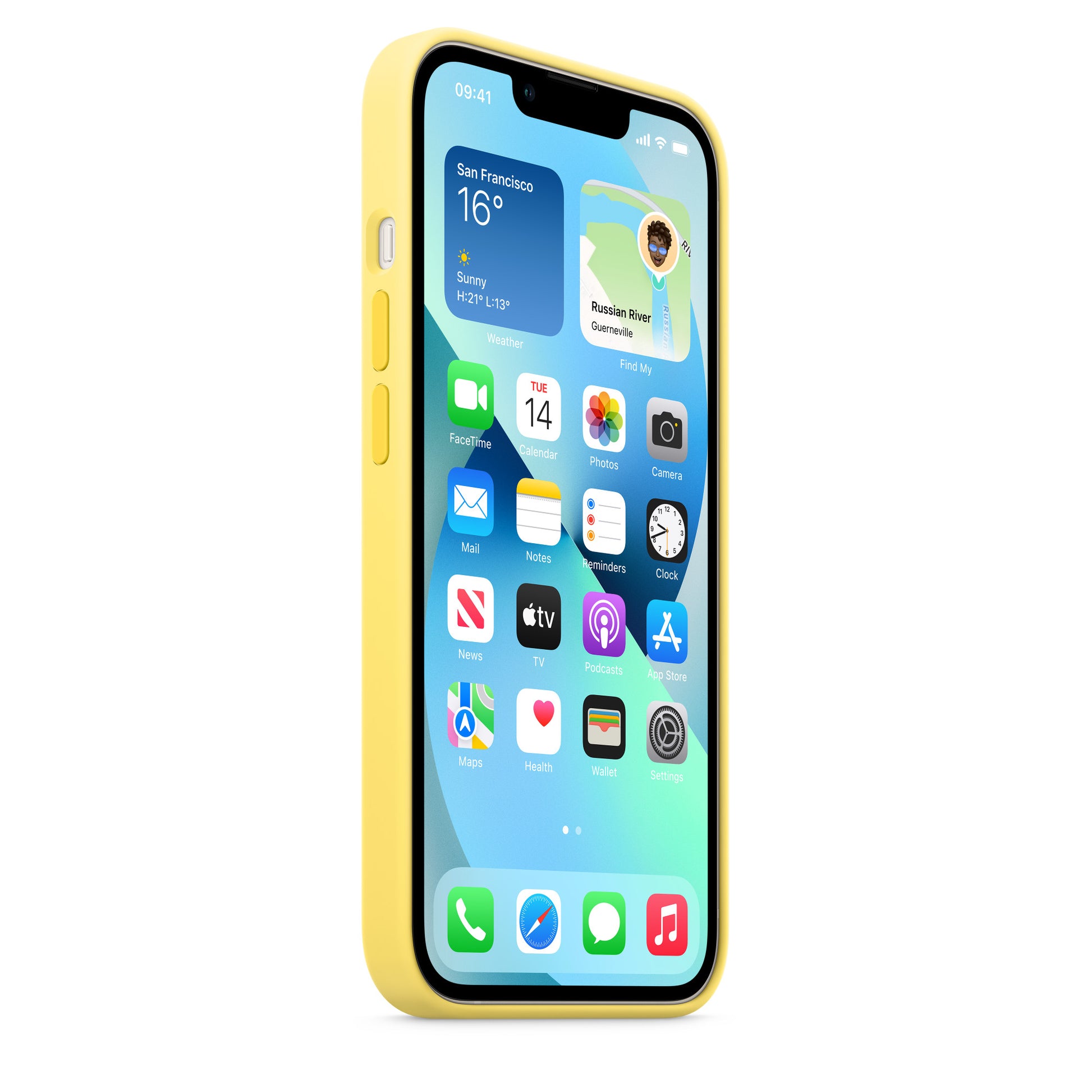 Apple iPhone 13 Pro Max Coque en silicone avec MagSafe - Citrus