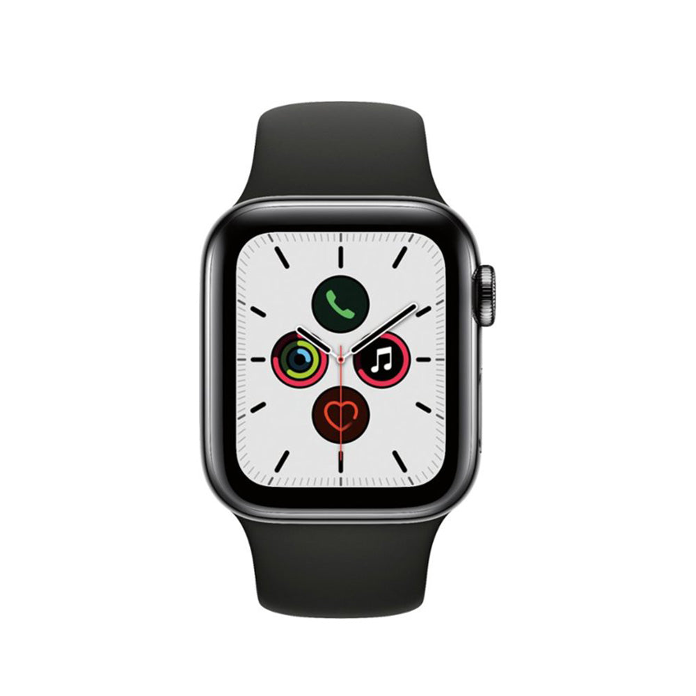 Apple Watch Series 5 Boîtier en acier inoxydable 40mm - Noir