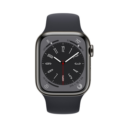 Apple Watch Series 8 Boîtier en acier inoxydable 45 mm Cellular - Graphite