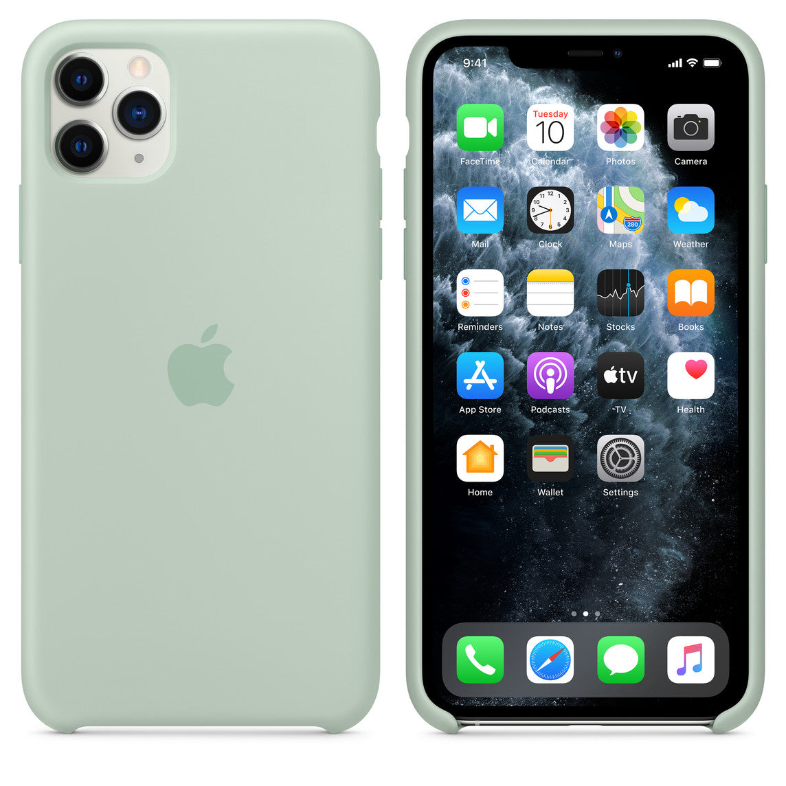 Coque en silicone pour iPhone 11 Pro Max - Béryl vert