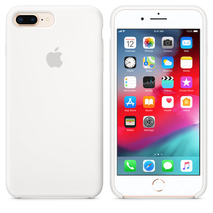 Apple iPhone 8+ Coque en Silicone - Blanc