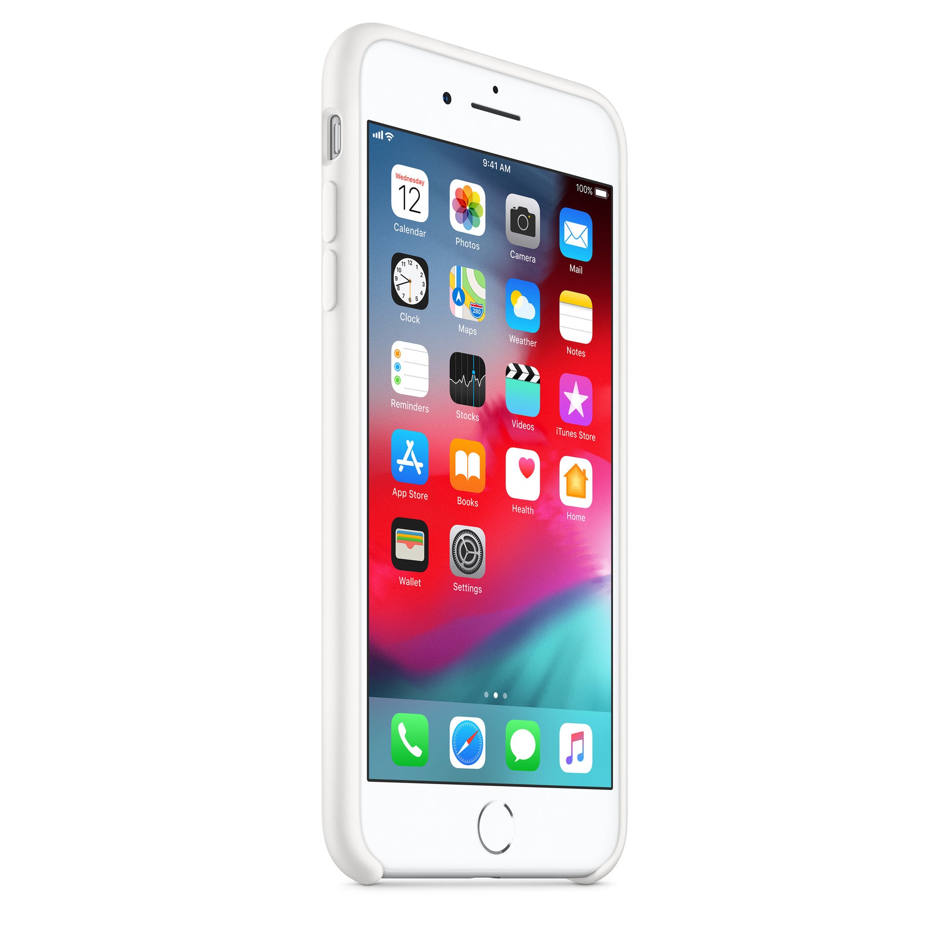 Apple iPhone 8+ Coque en Silicone - Blanc