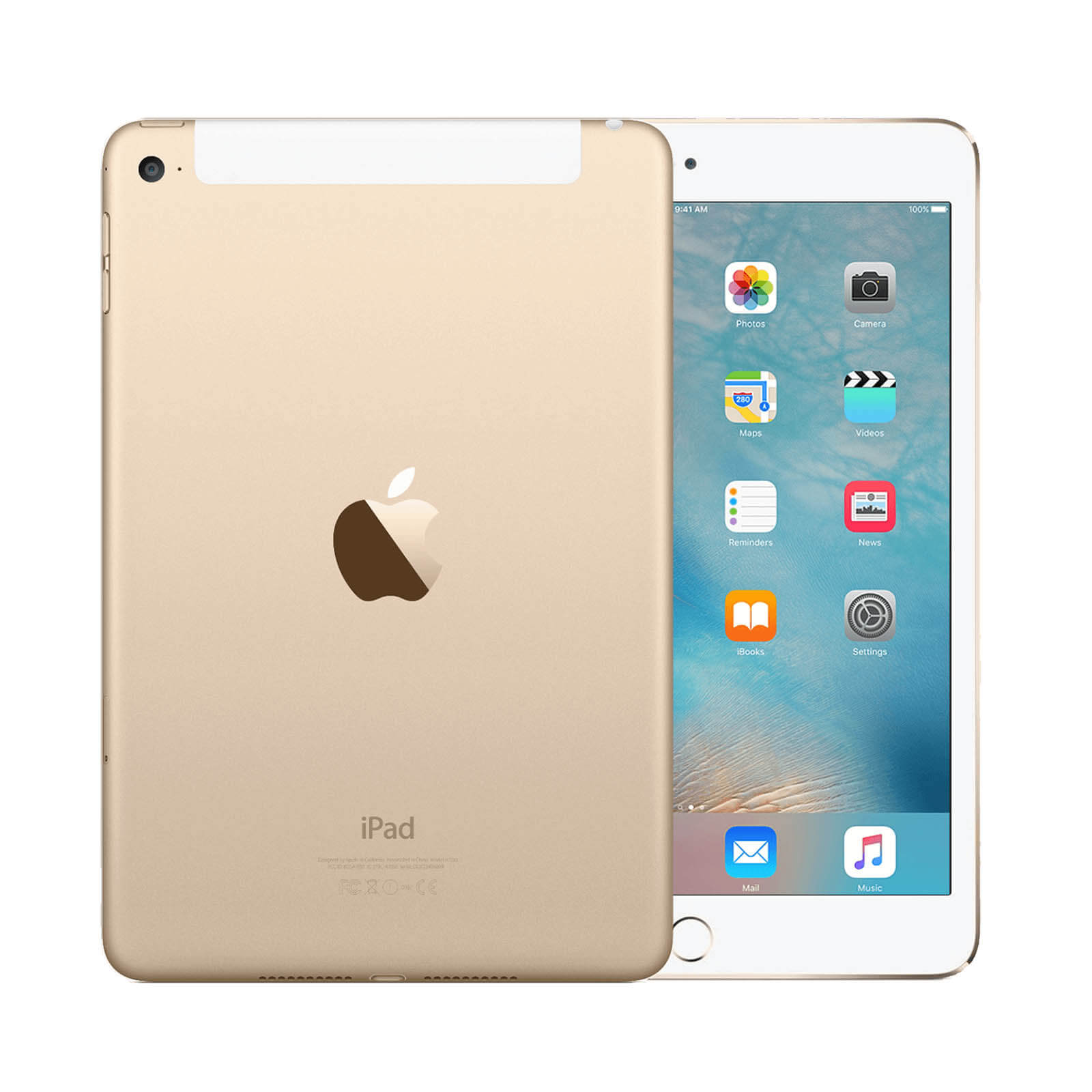 Apple iPad Mini 4 16Go Or WiFi & Cellulaire - Bon état