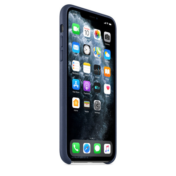 Apple iPhone 11 Pro Max Coque en Silicone - Bleu Nuit - Véritable Nouveau
